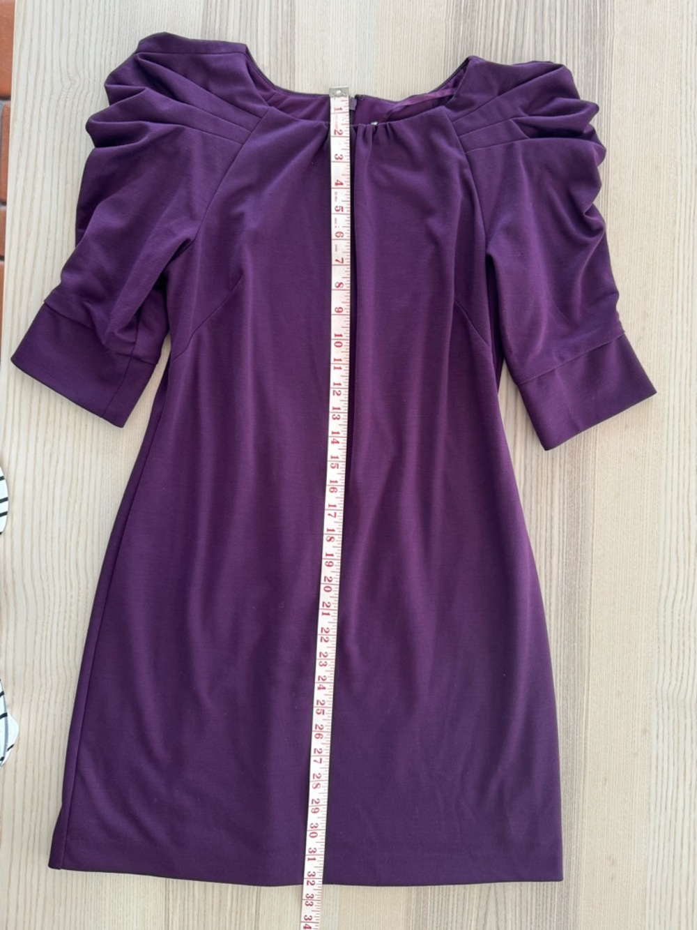 Jessica Simpson Deep Purple Puff-Sleeve Mini Dress